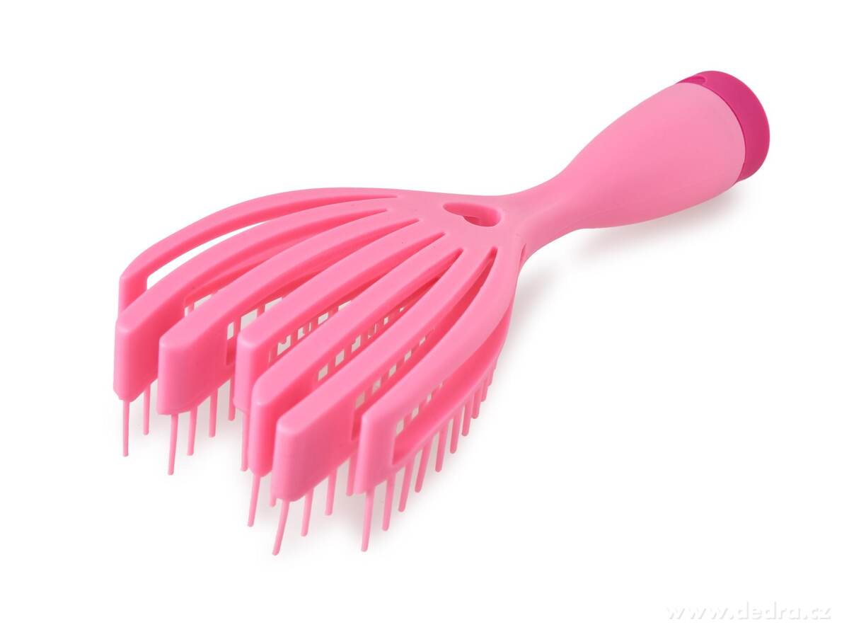 BEAUTY, Hřeben na zvětšení objemu, 7řadý, silikonové zuby, růžový