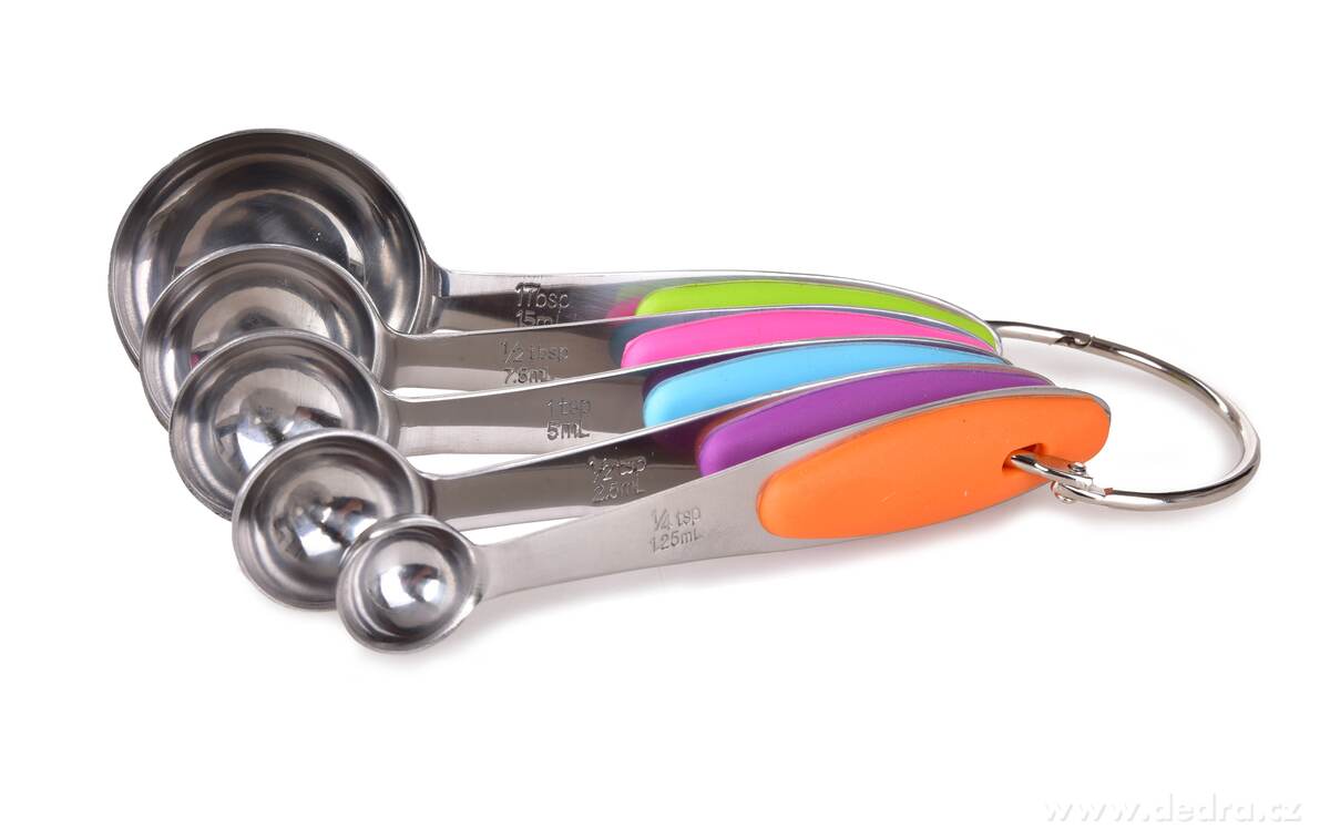 L┼ŻI─îKOM─ÜRKY | sada 5 nerezov├Żch odm─Ťrek | barevn├ę rukojeti pro snadn├ę rozli┼íen├ş l┼żi─Źek a l┼żic - obr├ízek 6 | Va┼Öen├ş ­čąś | Grand M├│da