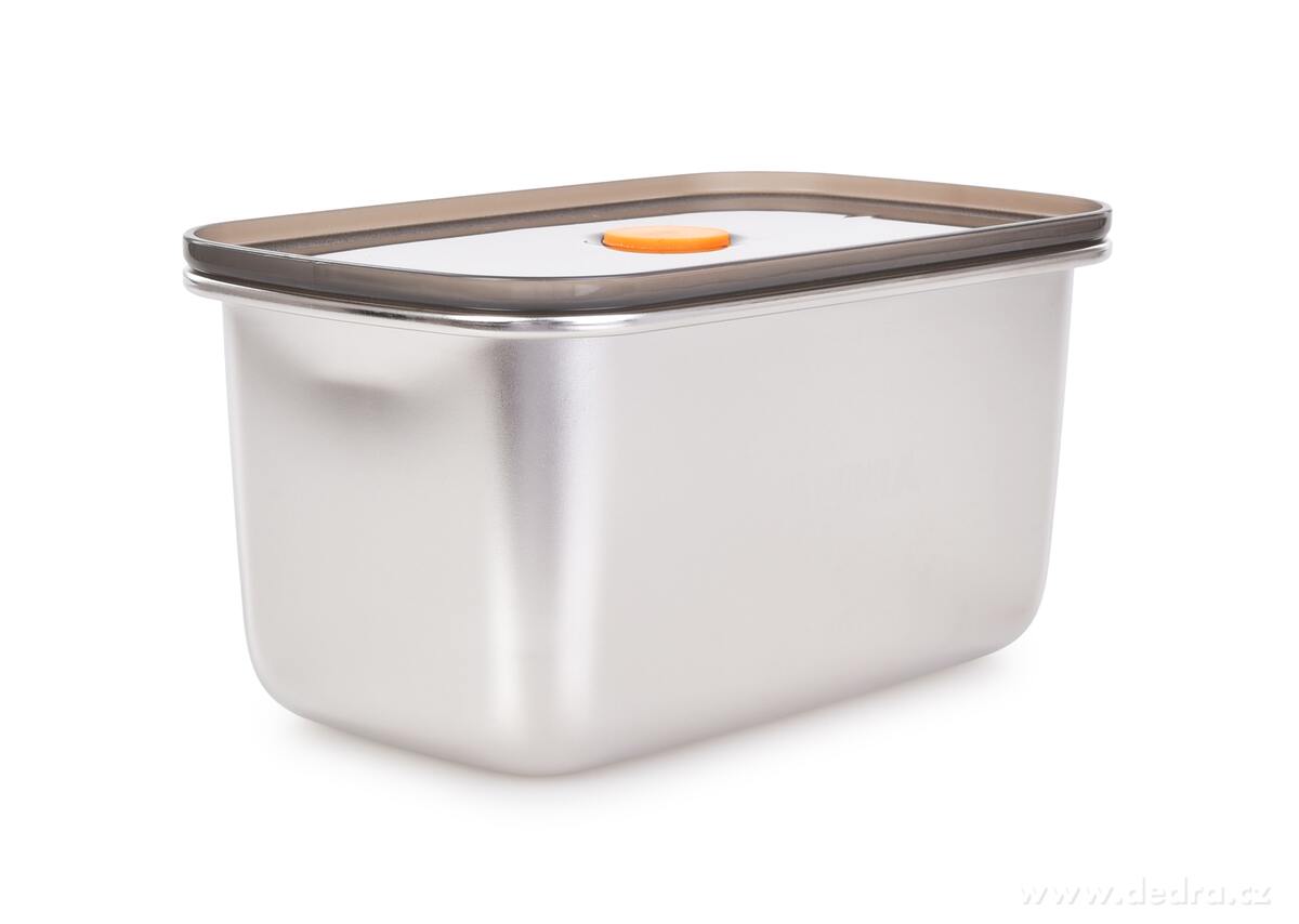 GOURMET, nerezová hermetická dóza na potraviny se silikonovým těsněním, 1, 3 L