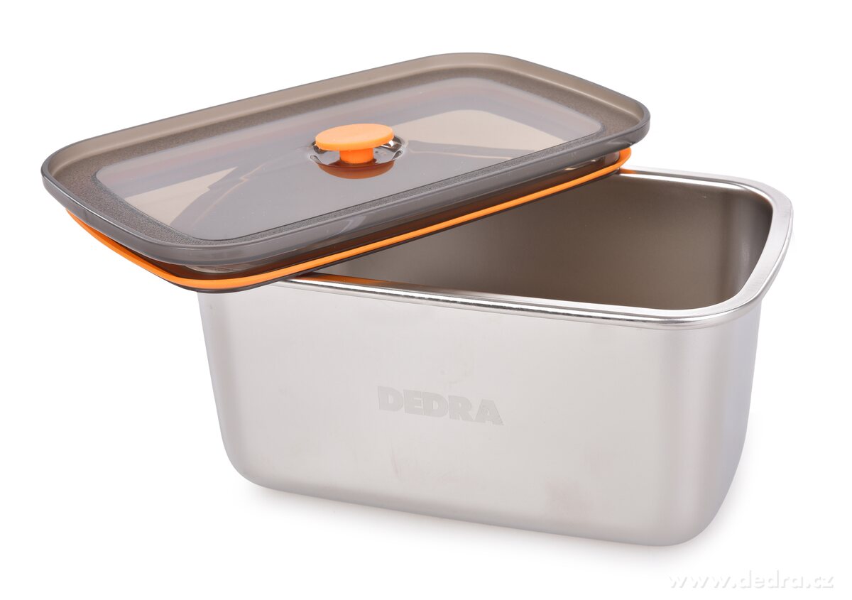 GOURMET | nerezov├í hermetick├í d├│za na potraviny se silikonov├Żm t─Ťsn─Ťn├şm | 1,3 L - obr├ízek 2 | J├şdlo a pit├ş na cesty | Grand M├│da