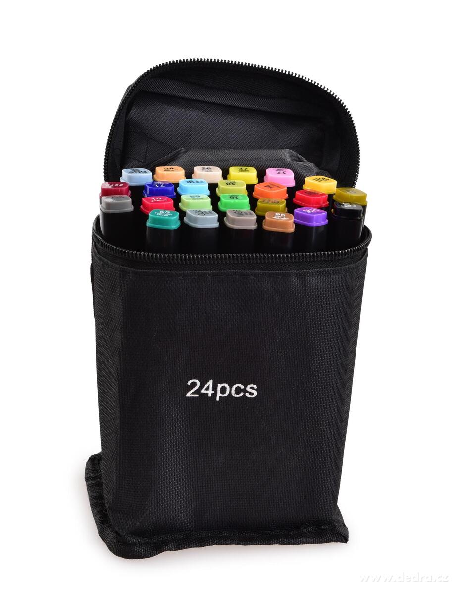 ART | Sada 24 ks oboustrann├Żch alkoholov├Żch fix┼» v textiln├şm pouzd┼Öe | tenk├Ż & ┼íirok├Ż hrot | pro ilustrace, manga & design - obr├ízek 6 | Kancel├í┼Ösk├ę pot┼Öeby | Grand M├│da