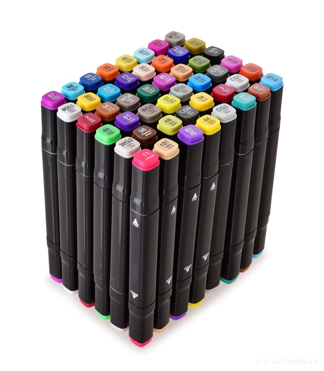 ART | Sada 48 ks oboustrann├Żch alkoholov├Żch fix┼» v textiln├şm pouzd┼Öe | tenk├Ż & ┼íirok├Ż hrot | pro ilustrace, manga & design - obr├ízek 2 | ┼ákoln├ş pot┼Öeby ÔťĆ´ŞĆ | Grand M├│da