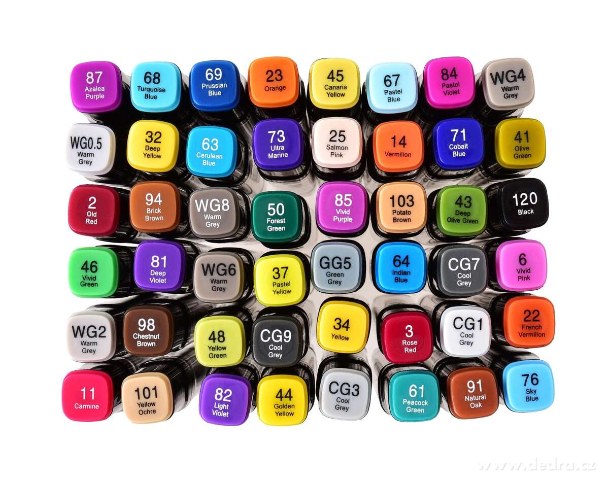 ART | Sada 48 ks oboustrann├Żch alkoholov├Żch fix┼» v textiln├şm pouzd┼Öe | tenk├Ż & ┼íirok├Ż hrot | pro ilustrace, manga & design - obr├ízek 6 | ┼ákoln├ş pot┼Öeby ÔťĆ´ŞĆ | Grand M├│da