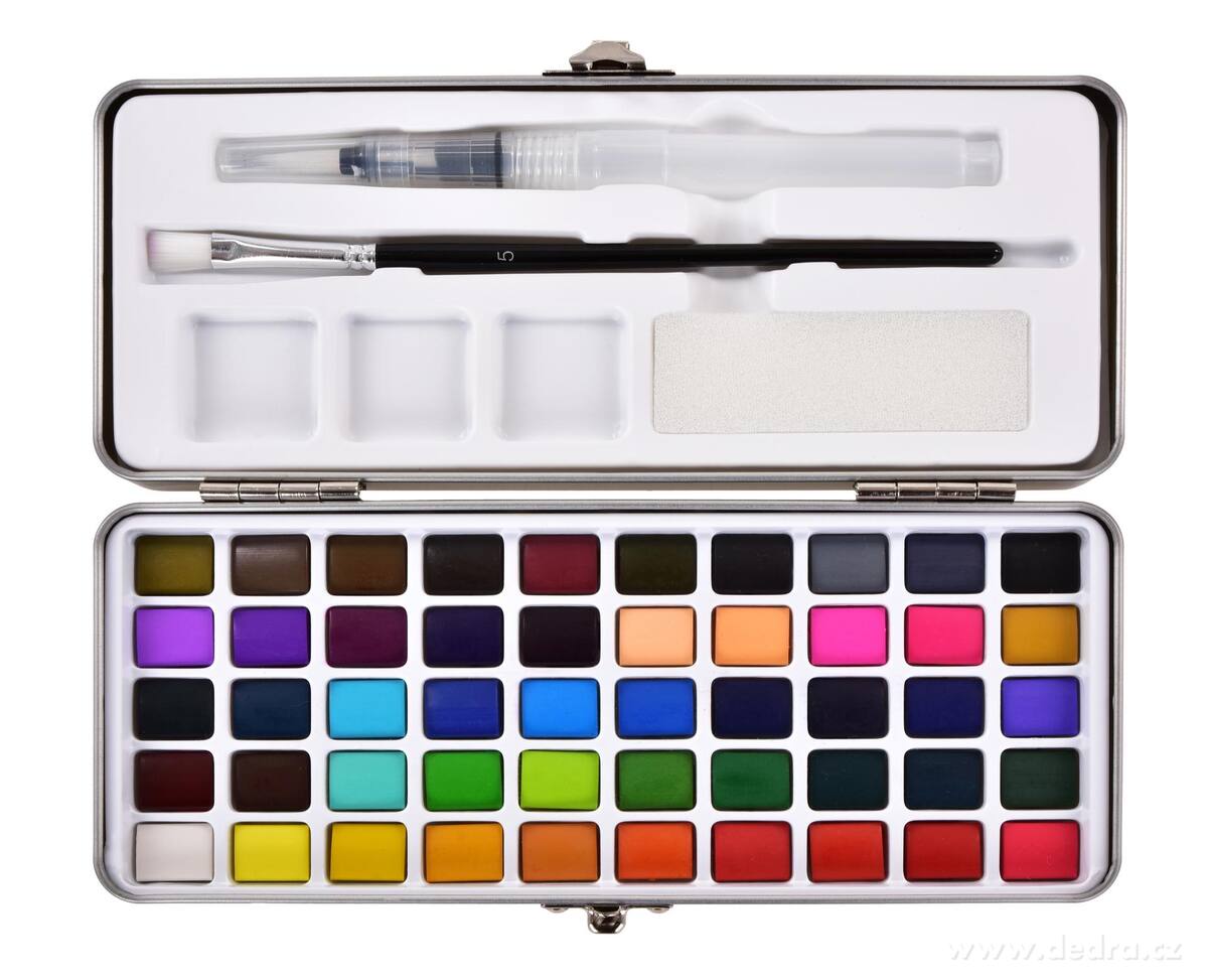 ART | Profesion├íln├ş sada 50 ks akvarelov├Żch barev v kovov├ę kazet─Ť | nejvy┼í┼í├ş kvalita pro um─Ťlce v┼íech ├║rovn├ş - hlavn├ş obr├ízek | ┼ákoln├ş pot┼Öeby ÔťĆ´ŞĆ | Grand M├│da