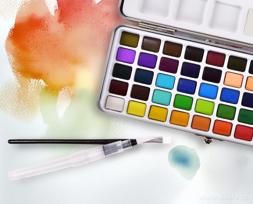 ART | Profesion├íln├ş sada 50 ks akvarelov├Żch barev v kovov├ę kazet─Ť | nejvy┼í┼í├ş kvalita pro um─Ťlce v┼íech ├║rovn├ş - obr├ízek 3 | ┼ákoln├ş pot┼Öeby ÔťĆ´ŞĆ | Grand M├│da