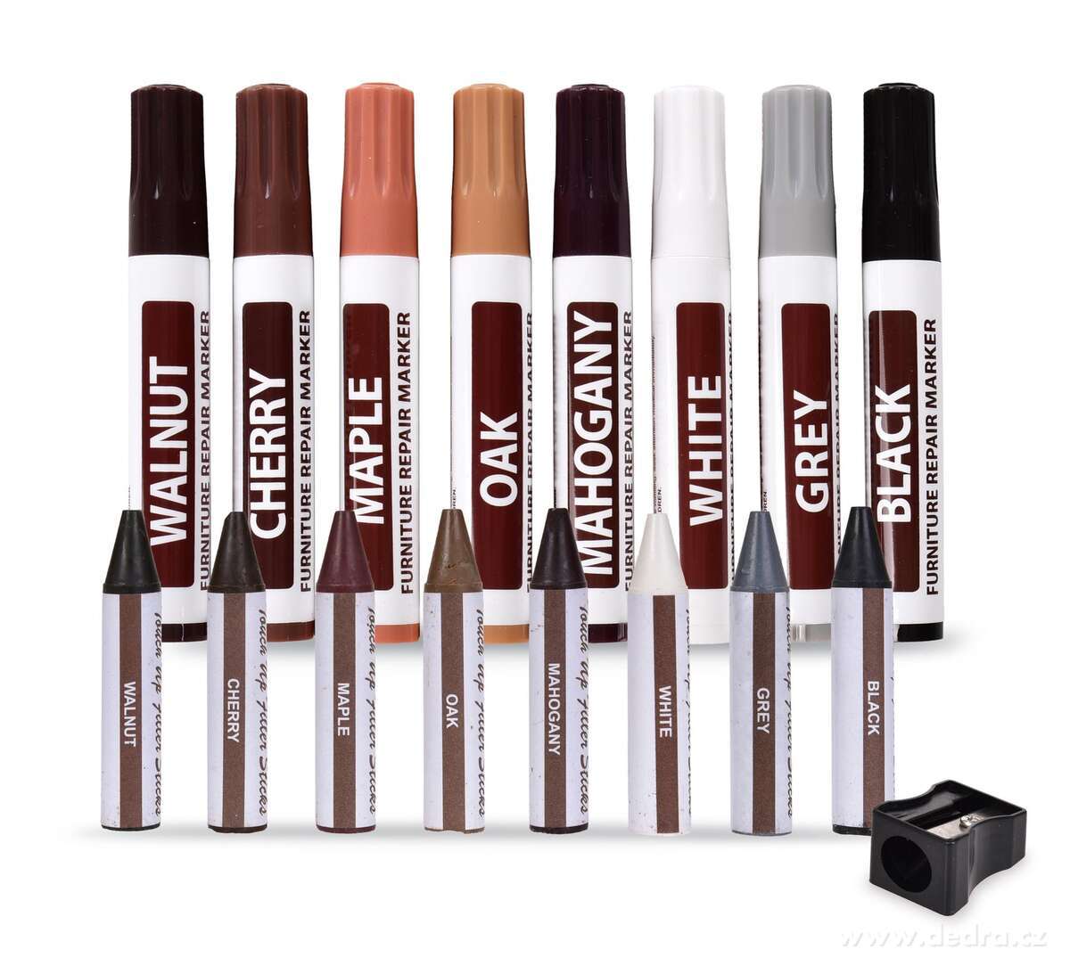 CORRECT, 17dílná sada korektorů na poškozený nábytek a dřevo, náhrada odstínů pro dřevo, podlahy, dveře