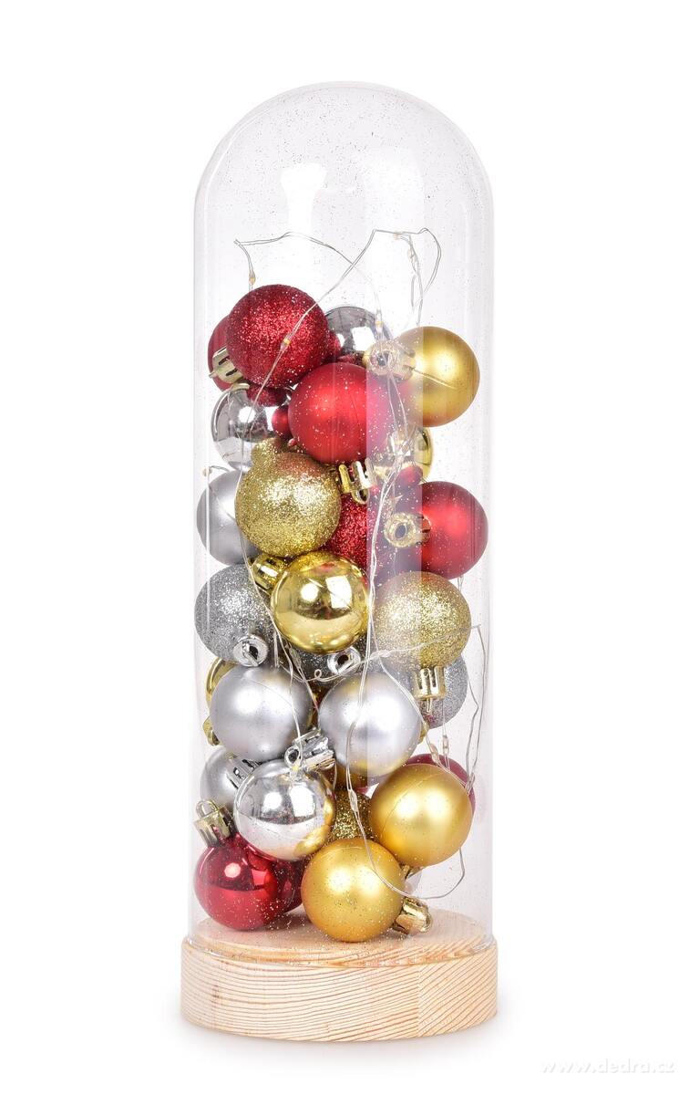 V├üNO─îN├Ź PLAM├ŹNKY | LED dekorace ve sklen─Ťn├ęm ┼íturcu | 27 cm - obr├ízek 2 | Sv├şt├şc├ş LED dekorace | Grand M├│da