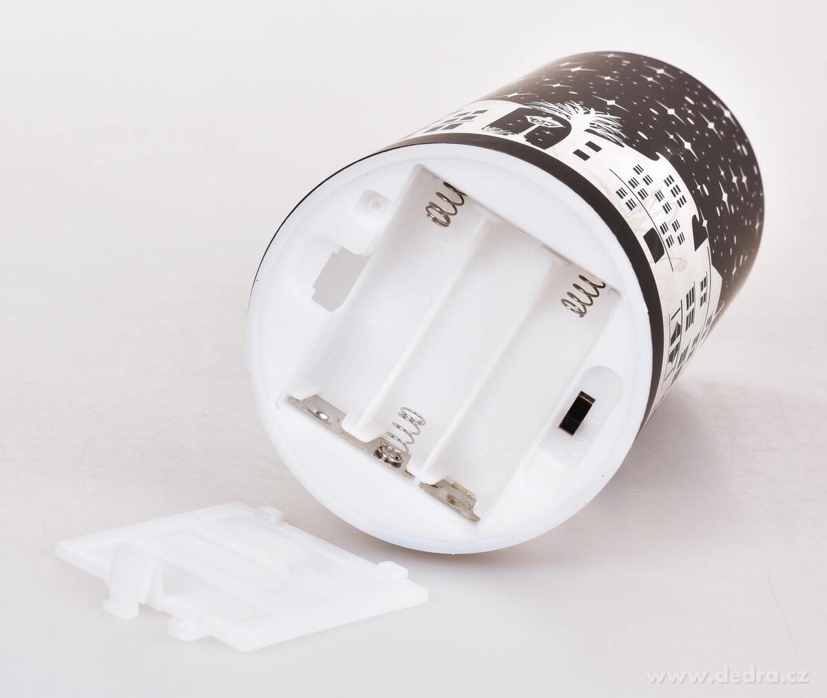 NO─îN├Ź M─ÜSTE─îKO | LED ─Źern├Ż sklen─Ťn├Ż sv├şcen | 15 cm - obr├ízek 6 | Sv├şcny | Grand M├│da