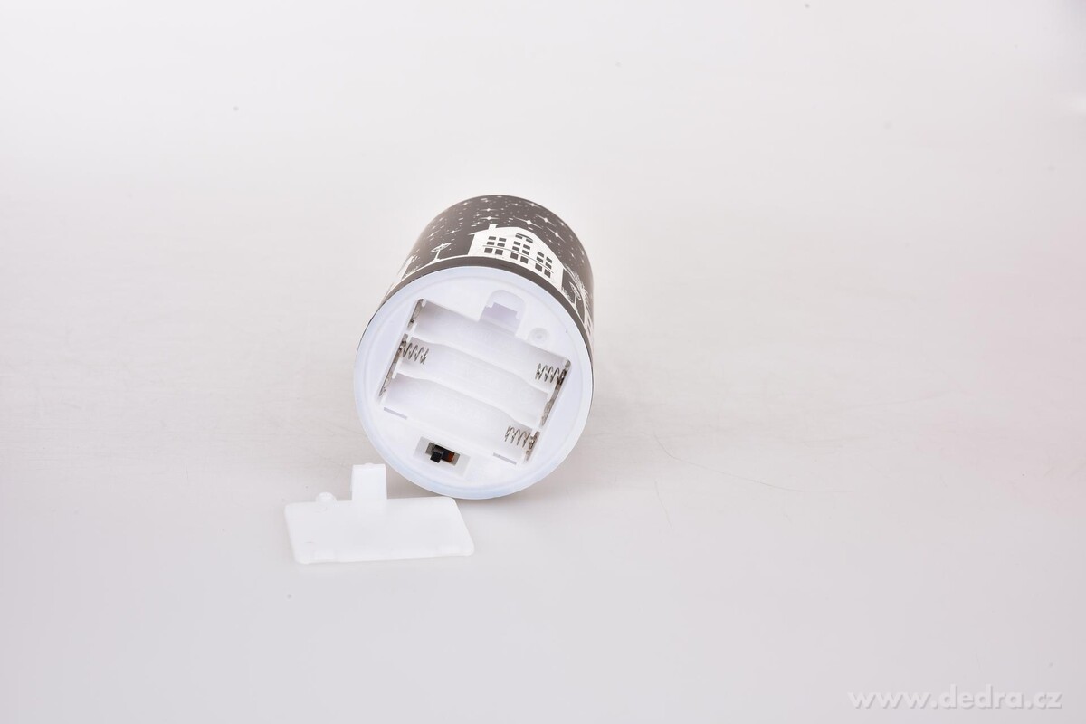 NO─îN├Ź M─ÜSTE─îKO | LED ─Źern├Ż sklen─Ťn├Ż sv├şcen | 20 cm - obr├ízek 6 | Sv├şcny | Grand M├│da