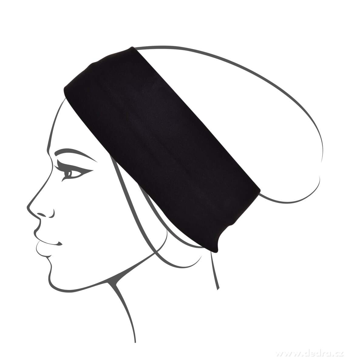 BEAUTY, textilní čelenka do vlasů, elastický úplet | îelenky do vlasů | Grand Móda