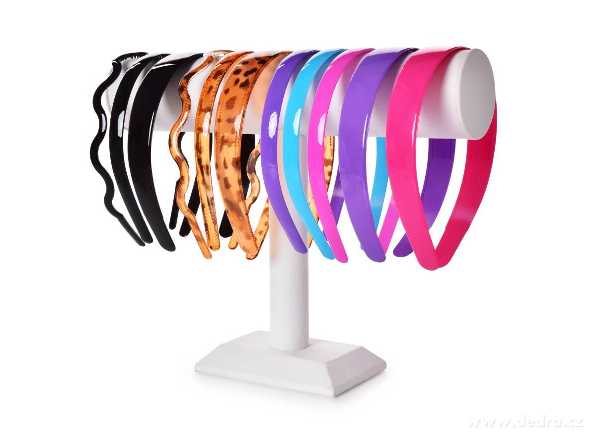 HAIRÉLLE, sada 3 ks plastových čelenek do vlasů, tygrovaný design & hřebínky – náhled 6 | Grand Móda