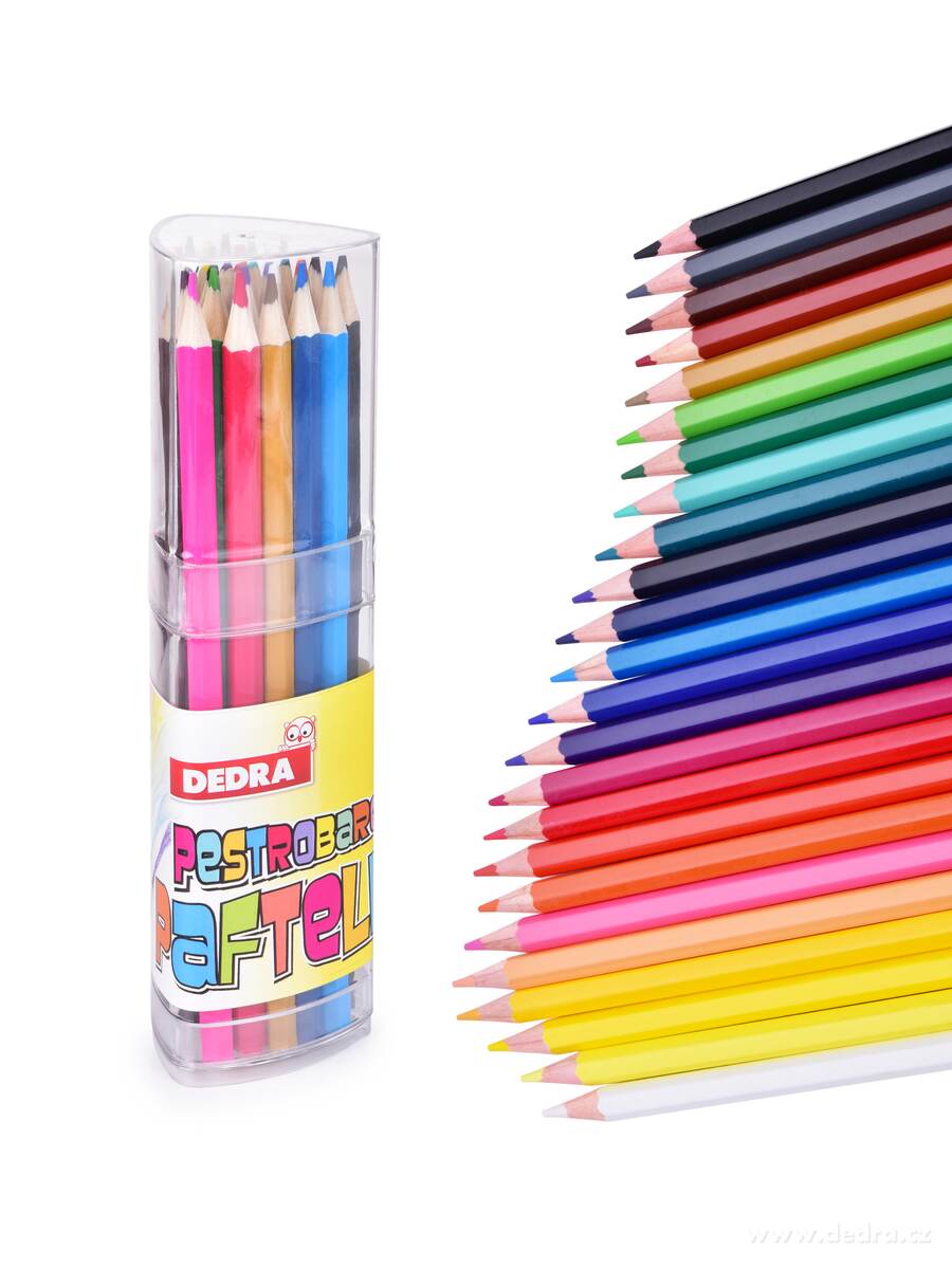 ART, 24 ks pastelky v pevném plastovém pouzdře, šestihranné & syté barvy | Školní potřeby ÔťĆ´ŞĆ | Grand Móda