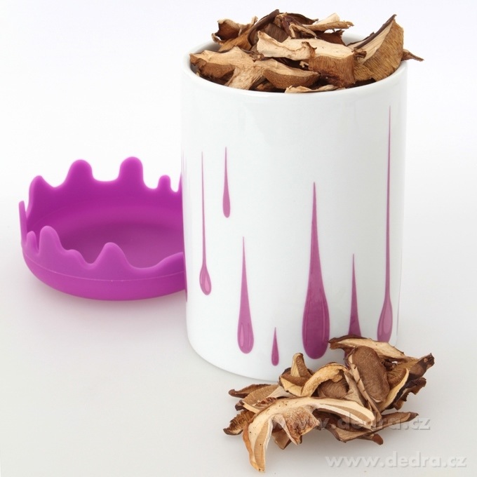 1000 ml velká dóza z porcelánu, silikonové víko, HRNEČKU VAŘ! – náhled 2 | Grand Móda