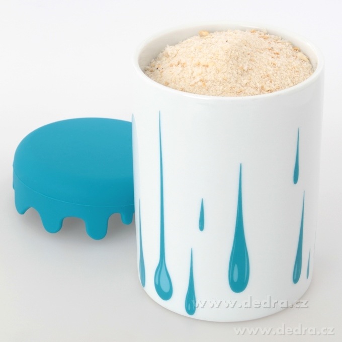 1000 ml velká porcelánová dóza, silikonové víko, HRNEČKU VAŘ! – náhled 2 | Grand Móda