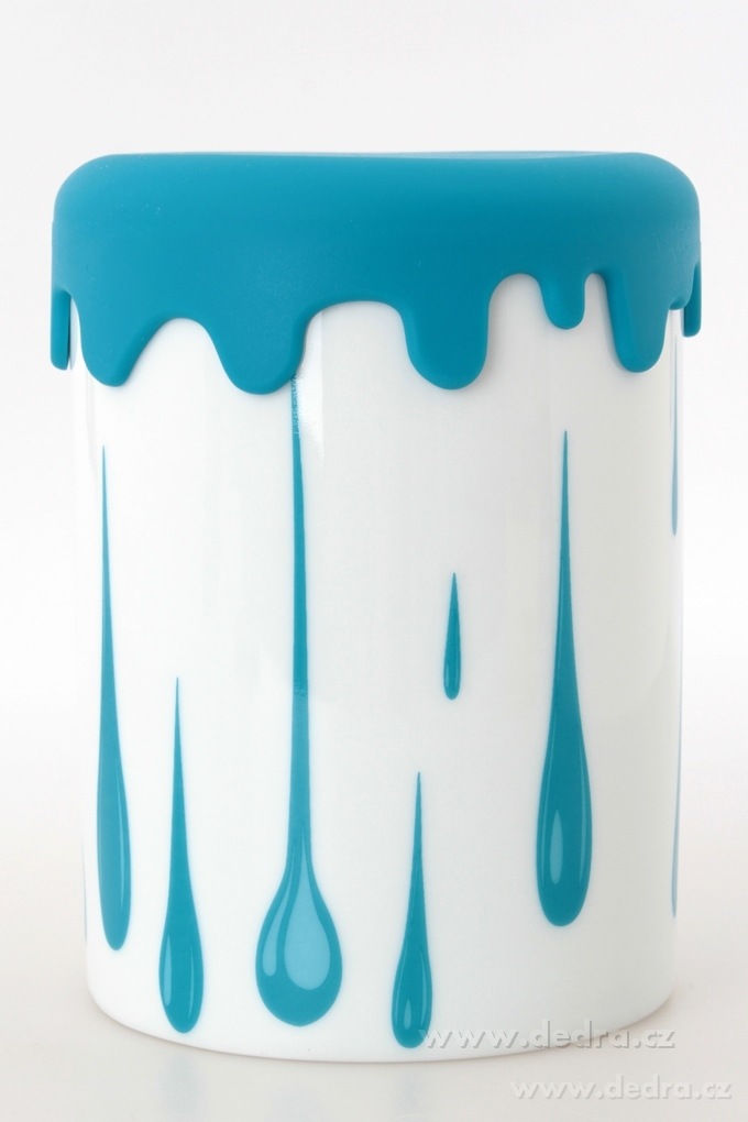 1000 ml velká porcelánová dóza, silikonové víko, HRNEČKU VAŘ! – náhled 3 | Grand Móda