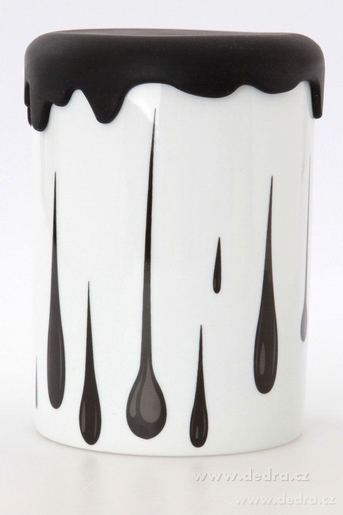 1000 ml velká dóza z porcelánu, silikonové víko, HRNEČKU VAŘ! – náhled 3 | Grand Móda