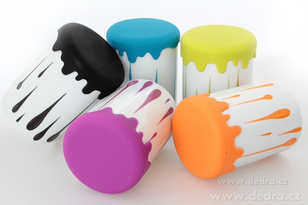 1000 ml velká dóza z porcelánu, silikonové víko, HRNEČKU VAŘ! – náhled 4 | Grand Móda