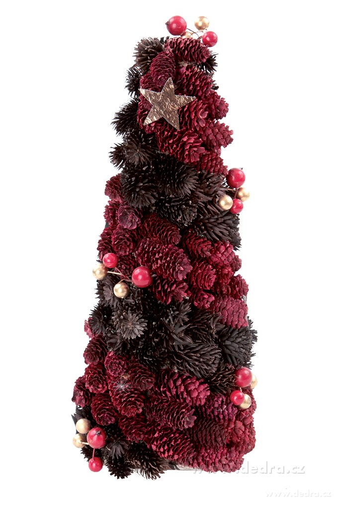 35 cm dekorativní stromek, ze šišek a lesních plodů | Keramika a kvďtináče | Grand Móda