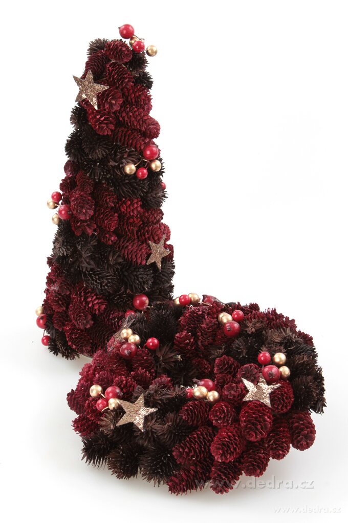 35 cm dekorativní stromek, ze šišek a lesních plodů – náhled 3 | Grand Móda