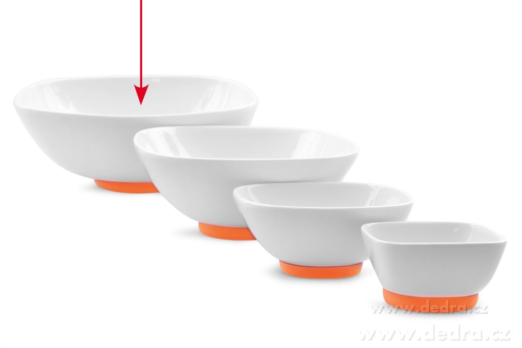 Porcelánová mísa"XXL, 2600 ml, oranžová – náhled 4 | Grand Móda
