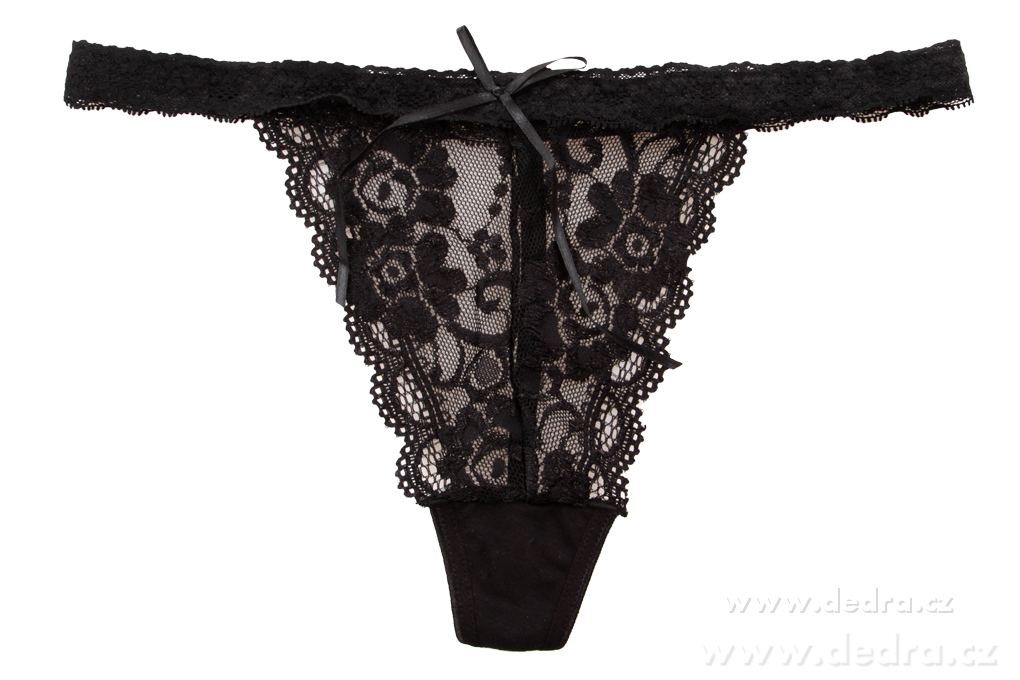 Celokrajková tanga, kalhotky černé | Kalhotky | Grand Móda