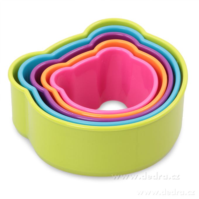 MEDVÍDCI/KOČIČKY vykrajovátka 5 ks, v praktické dóze | Vykrajovátka a rádla | Grand Móda