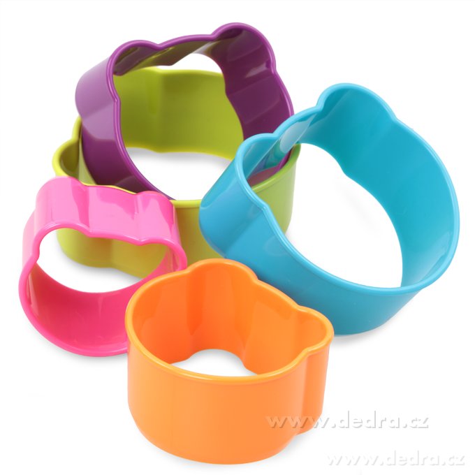 MEDVÍDCI/KOČIČKY vykrajovátka 5 ks, v praktické dóze – náhled 5 | Grand Móda