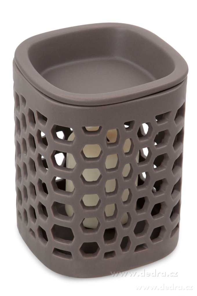 BLOCK - šedohnědá, keramická aromalampa | Aromalampy | Grand Móda