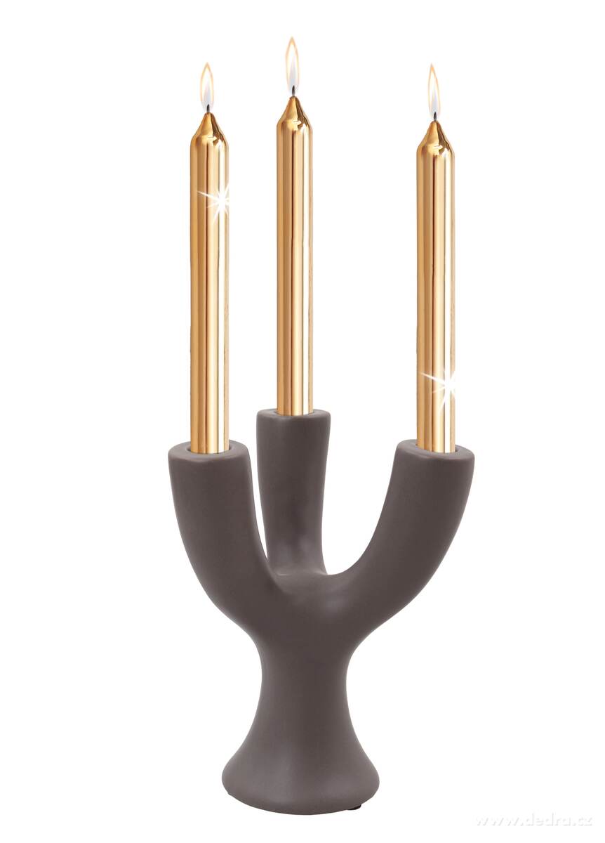 22 cm vysoký 3 ramenný svícen CORAL | Svícny | Grand Móda