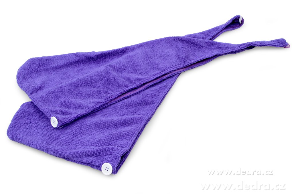 2 ks turban na vysoušení vlasů levandulový – náhled 2 | Grand Móda