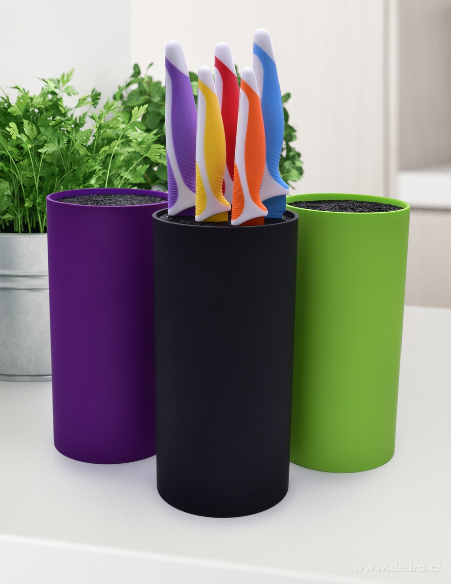 CARBONIT, tyčinkový stojan na nože, fialový – náhled 3 | Grand Móda