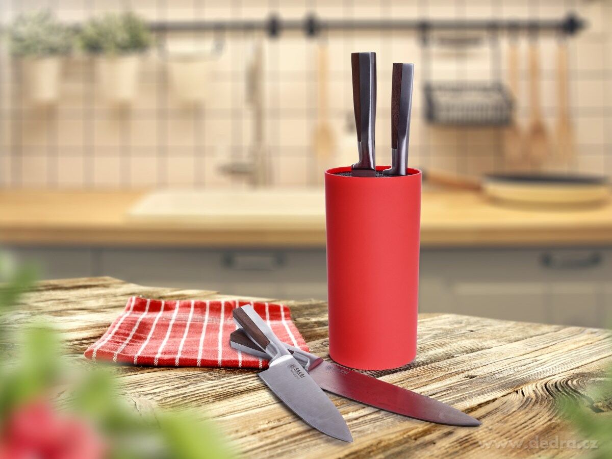 CARBONIT, tyčinkový stojan na nože, červený – náhled 3 | Grand Móda