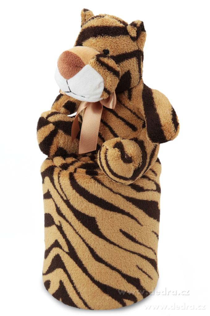 LAGOON hebká mikroplyšová přikrývka s plyšovým tygříkem | Plyíové a textilní ­čžŞ | Grand Móda