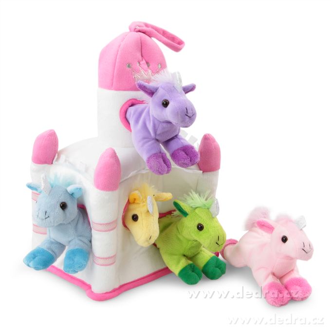32 cm plyšový HRAD a 5 pohádkových jednorožců | Plyíové a textilní ­čžŞ | Grand Móda