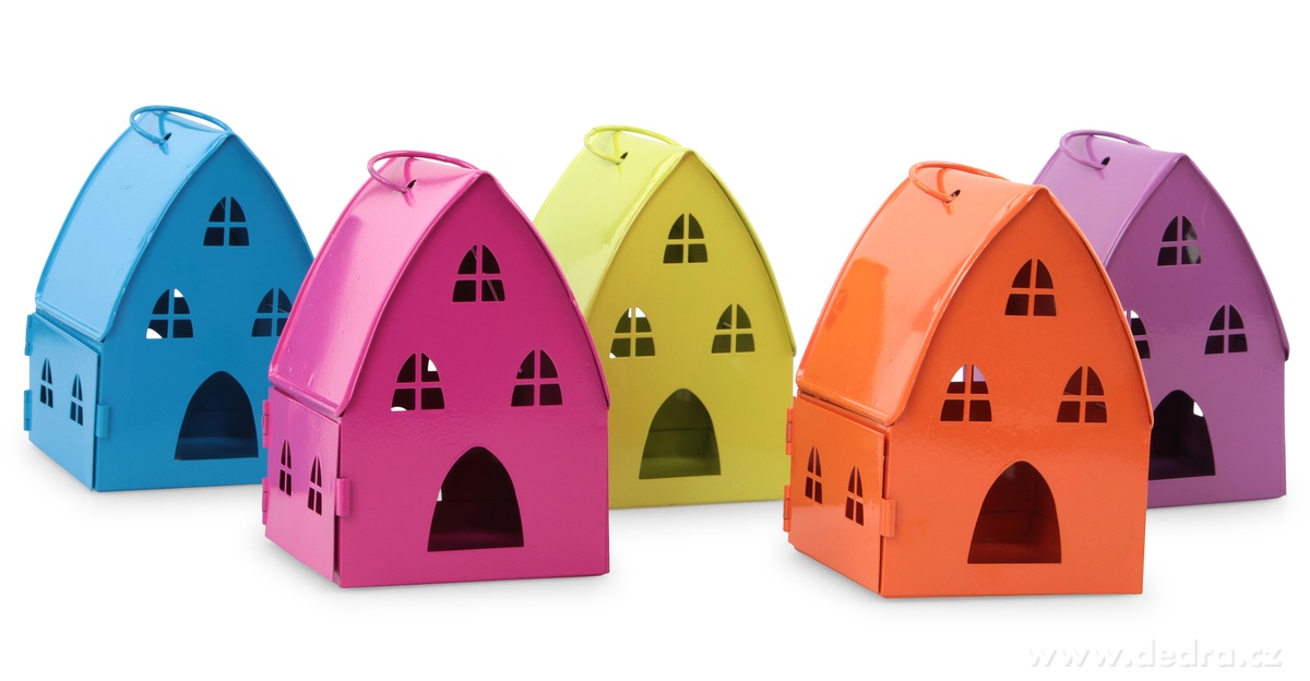 Kovová lucerna, v designu chaloupky – náhled 3 | Grand Móda