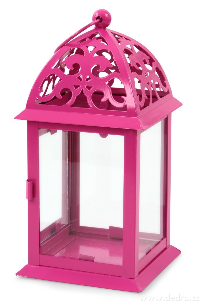 Kovová lucerna, 35 cm, fuchsiová – náhled 4 | Grand Móda