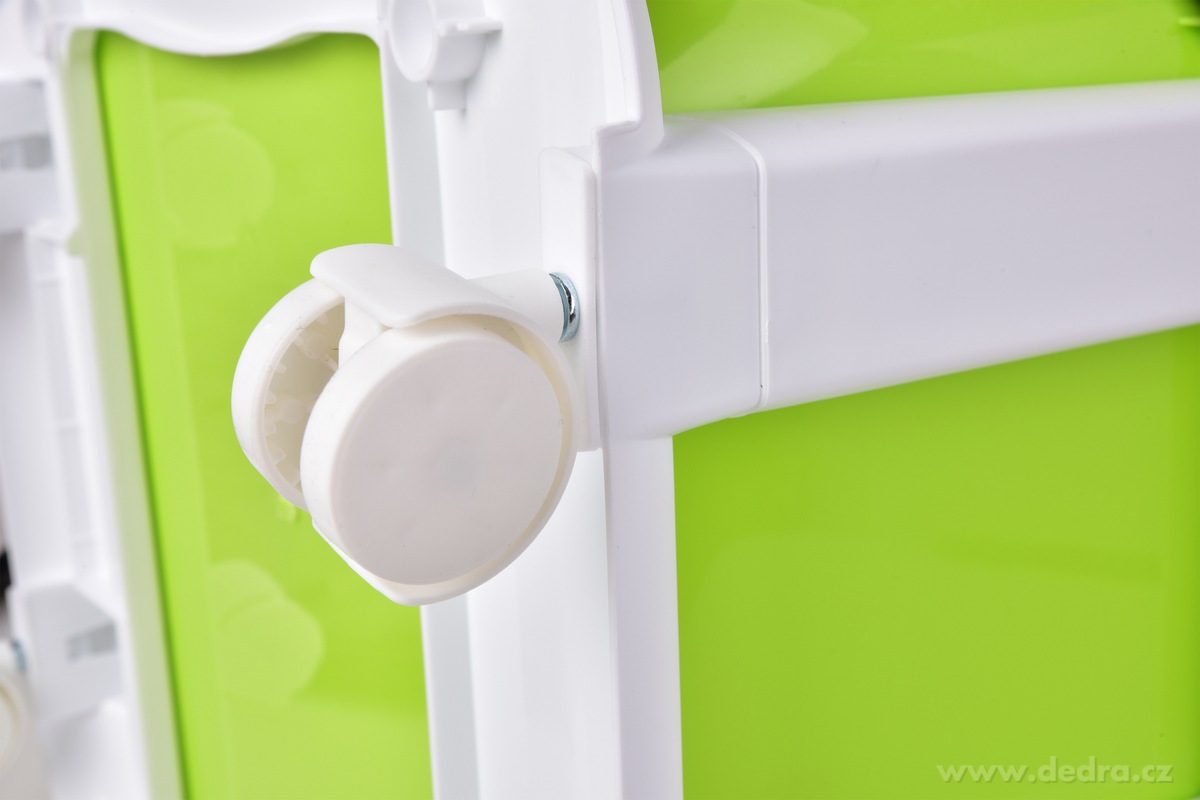 QUATRO, 4patrový regál s výsuvnými boxy a kolečky, úložný plastový organizér, modro-zelený, 79 cm – náhled 4 | Grand Móda