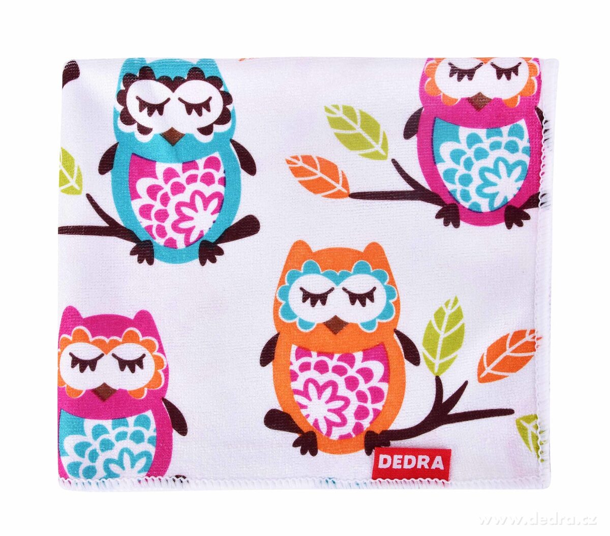 PRAKTIK, Lešticí utěrka z mikrovlákna, univerzální, se spícími sovičkami | Prachovky, houbičky a utďrky | Grand Móda