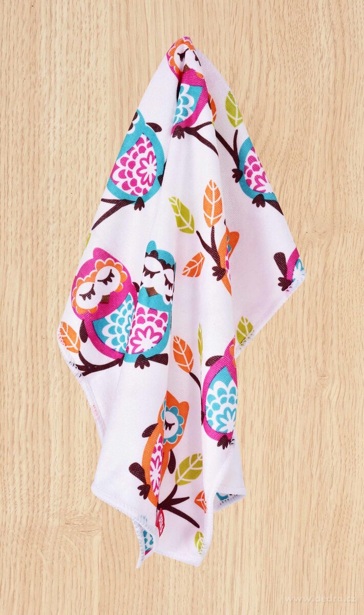 PRAKTIK, Lešticí utěrka z mikrovlákna, univerzální, se spícími sovičkami – náhled 4 | Grand Móda