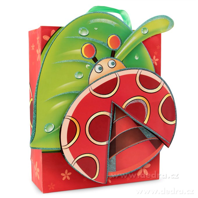 3D papírová taška, beruška na listě – náhled 2 | Grand Móda