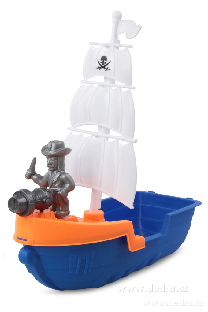 Velká pirátská plachetnice, set 9 ks, do vany i bazénku – náhled 3 | Grand Móda