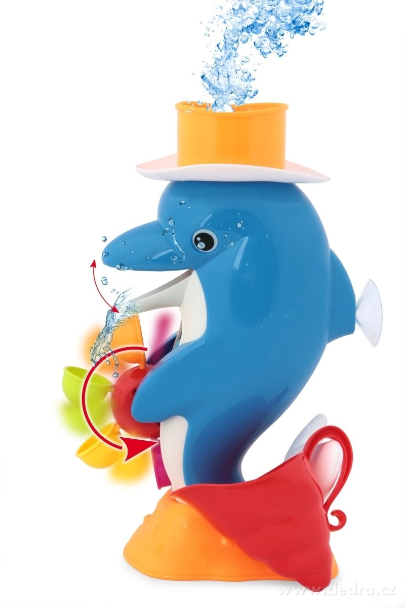 Delfín s otočným vodním mlýnkem do vany – náhled 4 | Grand Móda