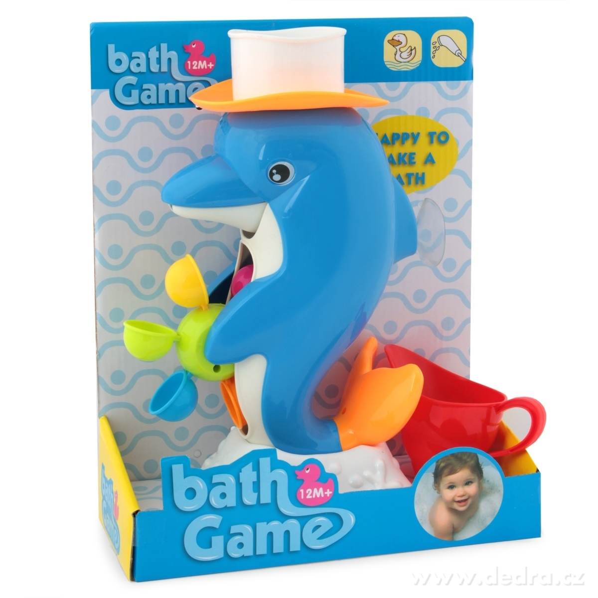 Delfín s otočným vodním mlýnkem do vany – náhled 6 | Grand Móda