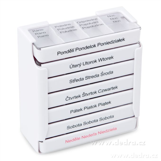 Týdenní zásobník na léky, profesionální | Zásobníky na léky | Grand Móda