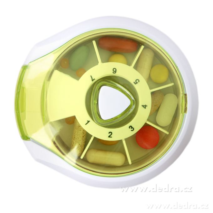 LÉKOVNÍK, týdenní zásobník na léky, 7 přihrádek, krokové dávkování na 7 dní – náhled 3 | Grand Móda