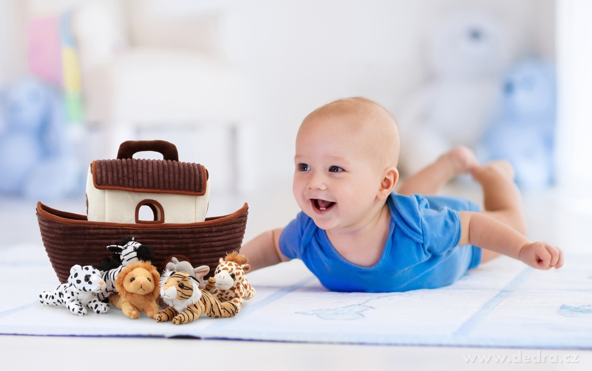 48 cm NOEMOVA ARCHA, plyšová loď a 6 zvířátek – náhled 3 | Grand Móda