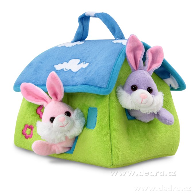 PLYŠOVÝ DOMEK, pro 3 králíčky | Plyíové a textilní ­čžŞ | Grand Móda