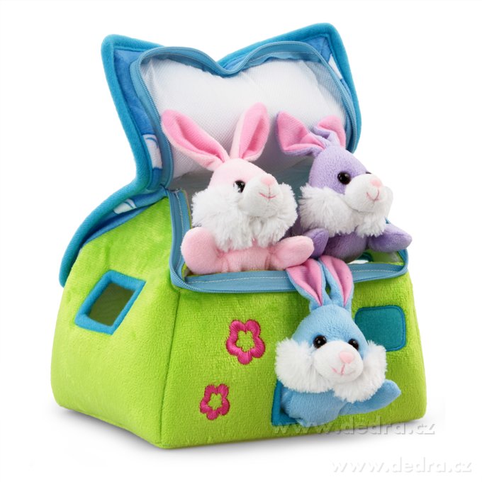 PLYŠOVÝ DOMEK, pro 3 králíčky – náhled 2 | Grand Móda