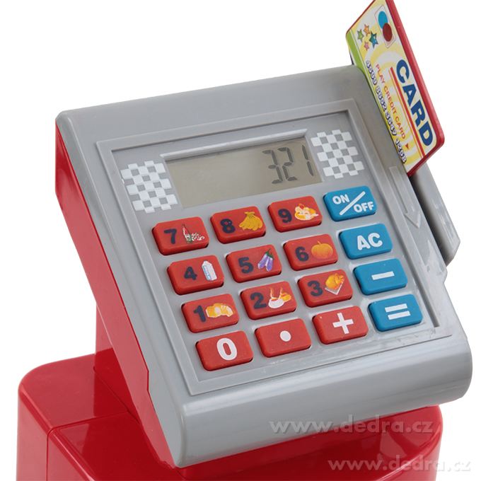 33 cm velká dětská pokladna na baterie, s elektronickou čtečkou a příslušenstvím – náhled 3 | Grand Móda