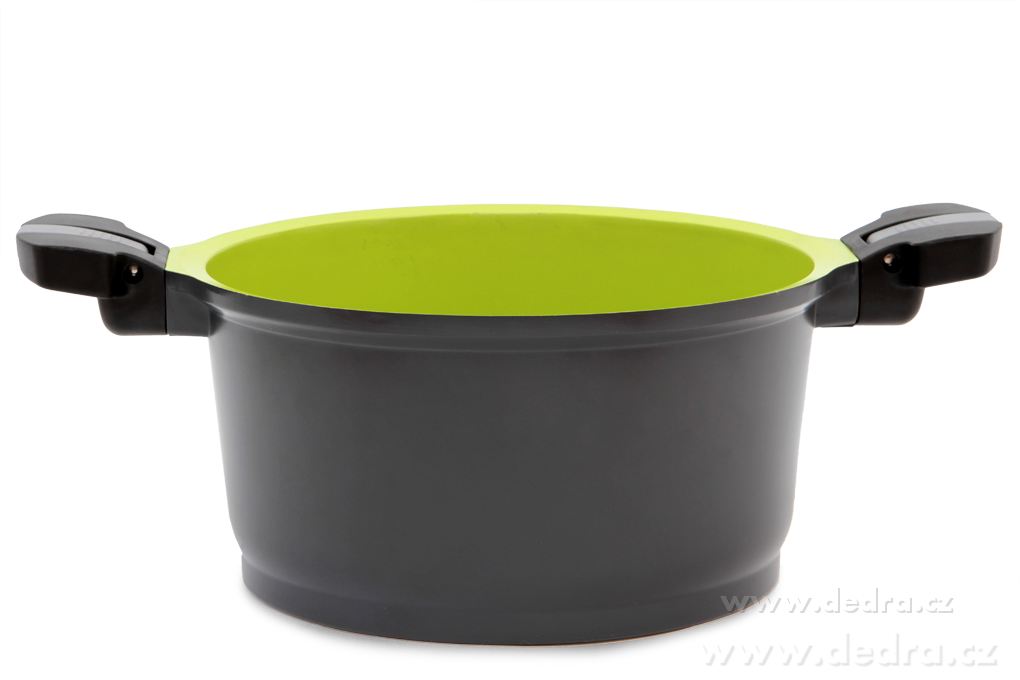 BIOPAN silnostěnný hrnec, 5 litrů, nepřilnavý, se skleněnou poklicí Ø 24 cm, odnímatelné rukojeti – náhled 3 | Grand Móda
